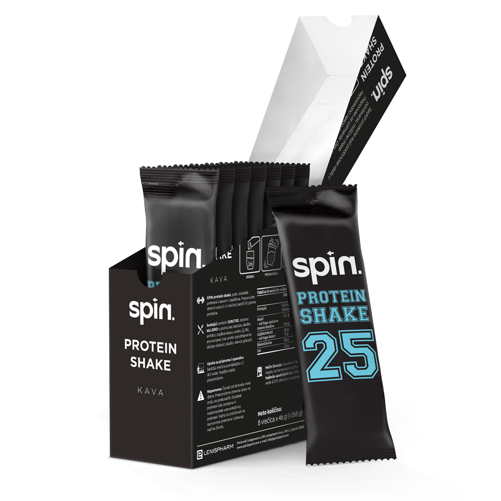 SPIN protein shake – Kava, 8 vrećica x 46 g, ukupno 368 g - Slika 2