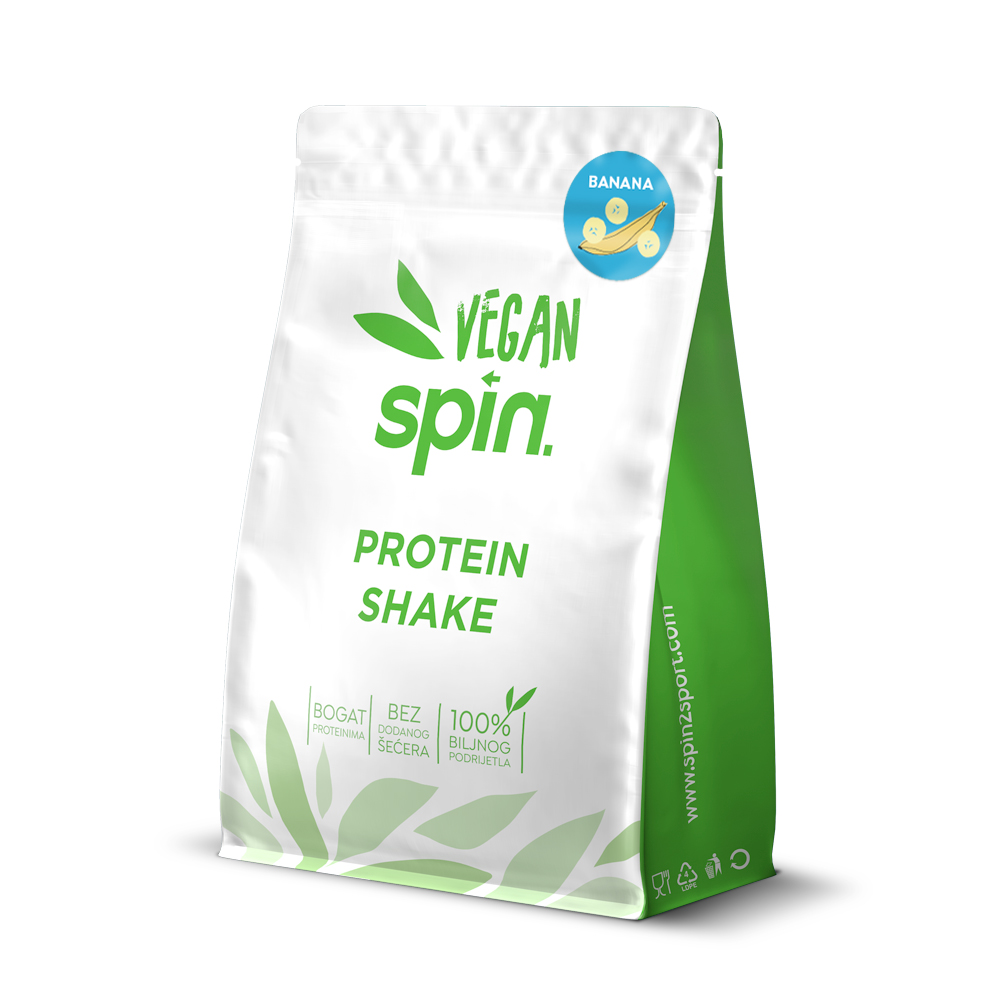 SPIN vegan protein shake BANANA