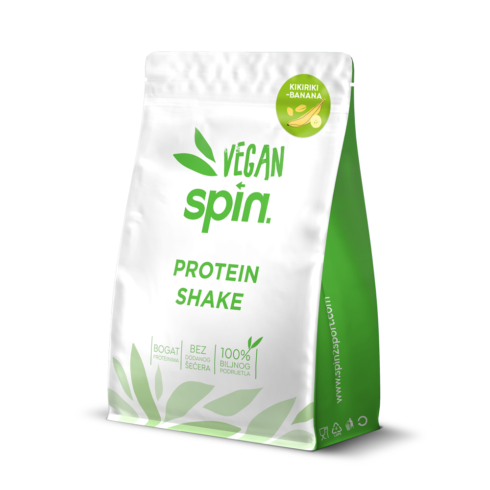 SPIN vegan protein shake KIKIRIKI-BANANA