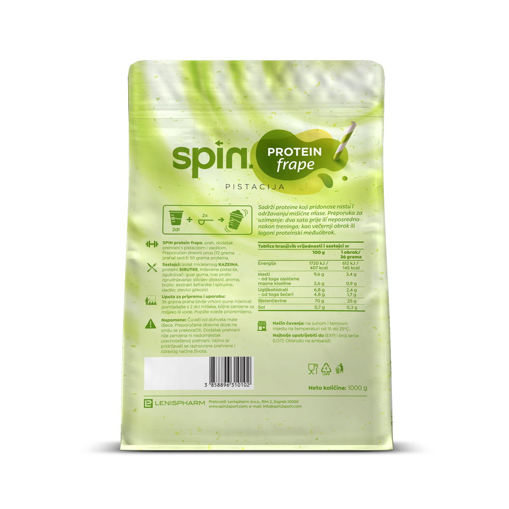 SPIN PROTEIN FRAPE pistacija - Slika 3
